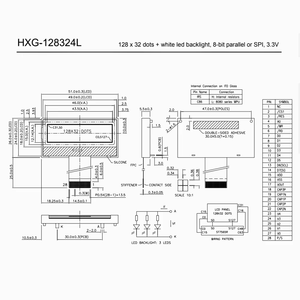 Bán buôn 128x32 đồ họa <span class=keywords><strong>LCD</strong></span> module 3.3V song song/giao diện nối tiếp góc nhìn rộng - Product Image 5
