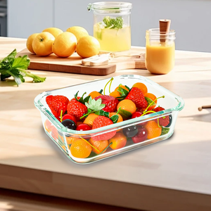 Mini Hình Chữ Nhật Chịu Nhiệt Thủy Tinh <span class=keywords><strong>Container</strong></span> Thực Phẩm Bữa Ăn Prep <span class=keywords><strong>Container</strong></span> Với Kín Nắp Đậy - Product Image 6