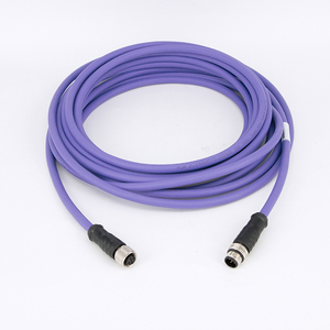 كابل إيثرنت M12 IP67 مع 8P ذكر إلى RJ45 موصل نحاسي وحماية عزل IP67 من بولي كلوريد الفينيل - Product Image 1