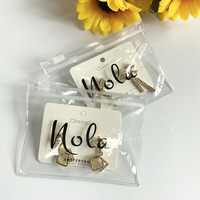 Bolsa de Plástico Transparente de PVC Personalizada de Lujo para Joyería, Bolsa Pequeña con Cierre para Guardar Joyas, Bolsa con Cierre para Pendientes y Collares
