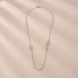 Gioielli in Rame Placcato Oro Italiano 18K Personalizzati all'Ingrosso, Forma Geometrica, <span class=keywords><strong>Alta</strong></span> Qualità con Zirconi per Donna - Product Image 4