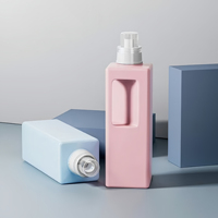 Bouteille de détergent à lessive en plastique carrée recyclable personnalisée de 1,25 L avec impression à l'écran pour shampooing, soin de la peau, sérum et lotion