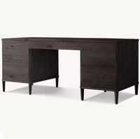Bureau Delphina en chêne américain massif, style contemporain français, avec tiroir, assemblé, pour bureau et domicile