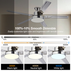 C055 48/52/56 inch quạt trần với ánh sáng ventilador bay agotado DC app điều khiển LED ánh sáng quạt và từ xa conrtol - Product Image 3