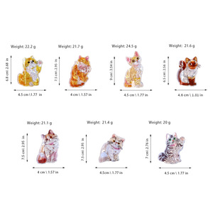 Nouvelle Pince à Cheveux Thème Chat en Cristal, Design Mignon de Chat <span class=keywords><strong>Persan</strong></span> Garfield de Dessin Animé, Pince Requin pour Chignon Arrière de la Tête, Faite à la Main pour Femme - Product Image 4