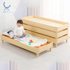 XIHA Montessori Tempat Tidur Siang TK Tempat Tidur Bayi Tempat Tidur Susun Spesial Anak-anak Kayu Solid Tempat Tidur Tunggal
