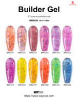 12 Couleurs – Fournitures pour Ongles – Gel UV Durcissant Longue Durée pour Extensions d'Ongles Colorées