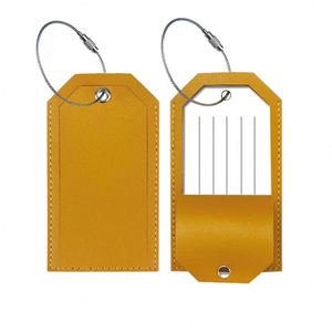 PU Luggage <b>Tag</b> with <b>Name</b>-Travel Luggage <b>Tag</b> Personalized Solid Color Card Holder - Product Image 2