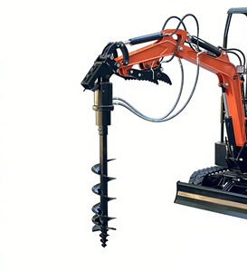 Trivella idraulica per escavatore e asta di perforazione, accessorio per retroescavatore, componenti motore principali per un funzionamento flessibile. - Product Image 1