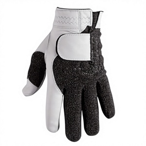 High Quality Durable White Color Cabretta Leather Left Hand Men's Golf <b>Gloves</b> Hook Loop Closure Soft <b>Grip</b> Breathable Wrist - Product Image 3