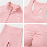 Vêtements de sport sans couture personnalisés pour femmes, shorts de yoga froncés, leggings, ensembles de soutien-gorge de sport 2/3/4 pièces, leggings de yoga