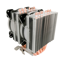 Ventilateurs de refroidissement CPU 12V sur mesure OEM/ODM, tubes en cuivre pur, caloducs, refroidissement par air, ventilateur RGB pour boîtier d'ordinateur, dissipateur thermique