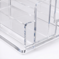 Support de présentation personnalisé en acrylique pour badges, présentoir transparent pour cartes d'identité, organisateur de comptoir d'inscription pour événements, support de base avec logo OEM HD