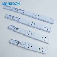 Étagère pliante murale en métal avec support triangulaire en acier inoxydable MONSOON, quincaillerie pour meubles