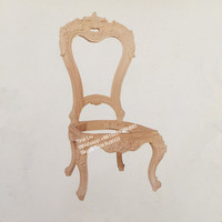 Cadre de chaise en bois non peint