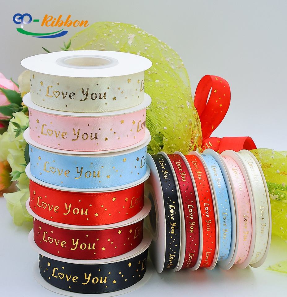 Name Ribbon Polyester Valentine's Day Ribbon Polyester Ribbon Ribbons for Gift Wrap love You ...