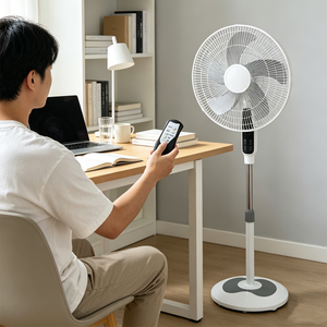 <span class=keywords><strong>Ventilateur</strong></span> <span class=keywords><strong>vertical</strong></span> électrique de 18 pouces, moteur en aluminium, 5 pales, écran tactile avec télécommande, utilisation domestique, <span class=keywords><strong>ventilateur</strong></span> sur pied - Product Image 1