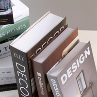 Boîte décorative moderne en forme de livre en papier rectangulaire, écologique, à couverture rigide, creuse, pour la maison, le salon