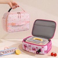 HuduiBrand Duurzame Waterdichte Geïsoleerde Oxford Lunchtas voor Kinderen Draagbare Thermische Koeltas Lekvrije Rits Sluiting 5 Inch School