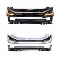 Kit carrosserie pour Toyota Prado LC150 2018 - 2023, lèvre de pare-chocs avant avec lampe, diffuseur arrière, accessoires de voiture, lifting