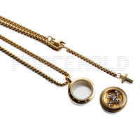 Collier croix montre de poche mécanique