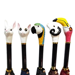 Sunny Kinte SK-S0034 Straight Animal Handle Metal <b>Frame</b> Rainproof UV Umbrella Customized Color 190T Pongee Fabric Manual - Product Image 6