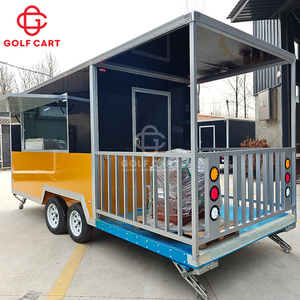 Custom Hotdog Food Cart Concession Mobile Pizza Food Truck Hamburger Mobile Taco BBQ Food <b>Trailer</b> With Porch Dining <b>Car</b> for Sale - Product Image 4