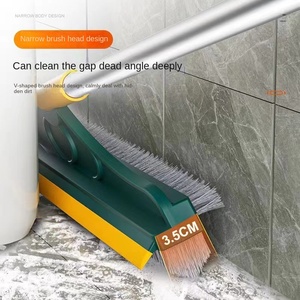 Floor Scrub <strong>Brush</strong> With Long Handle 3 in 1 Heavy Duty Stiff Bristle Floor <strong>Brush</strong> With Squeegee for Cleaning Bathroom <strong>Deck</strong> Tile - Product Image 3