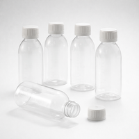 Bouteilles de sirop contre la toux en plastique PET de qualité supérieure, réutilisables, personnalisables, de qualité médicale, 150 ml, pour l'emballage de liquides de soins de santé