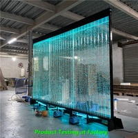 Panneau décoratif mural à bulles pour aquarium, LED à changement de couleur, télécommande sans fil/tactile, acrylique, style contemporain