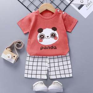 Conjunto de Verano de Manga Corta para Niños, Camiseta de Algodón para Niña, Ropa de Bebé, Ropa Infantil Coreana - Product Image 2