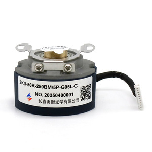 Changchun Yuheng <b>Optics</b> ZKD-56R-250BM/5P-G05L-C Incremental Encoder Round End Cable Leads - Product Image 3