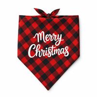 Bavoir triangulaire transfrontalier de Noël réglable en polyester à motif floral de style britannique pour animaux de compagnie, écharpe anti-bave pour chat et chien, utilisation intérieure/extérieure