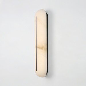 Certified minimalist brass and stone <b>wall</b> lamp with <b>remote</b> <b>control</b>; suitable for hotel living rooms and bedrooms features 90 CRI - Product Image 4