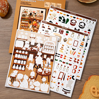 Mr.Paper – ensemble d'autocollants numérotés avec scènes de dessins animés, pour journal, scrapbooking, fournitures de décoration