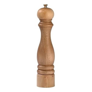 Moulin à sel et à poivre en bois naturel réglable pour la cuisine, ensemble de moulins à sel et à poivre en bois, accessoires de cuisine en bois - Product Image 1