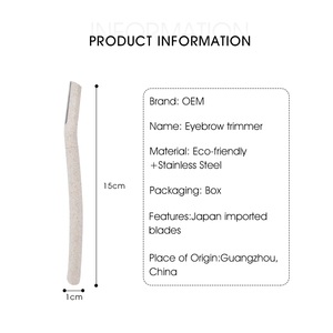 Vente chaude biodégradable paille de blé <span class=keywords><strong>lame</strong></span> japonaise sourcil rasoir <span class=keywords><strong>femme</strong></span> <span class=keywords><strong>visage</strong></span> tondeuse - Product Image 2