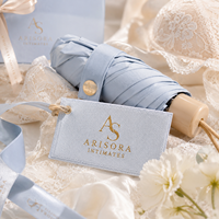 Accessoire de lingerie compact personnalisé, manuel, 21 pouces, bleu, ultra-léger, avec cadre en aluminium, en pongée 210T, diamètre 95 cm, et poignée classique en bois