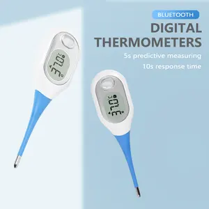 Termometer Bluetooth Digital tahan air untuk bayi dan dewasa, termometer medis fleksibel mulut