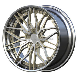 Jante en alliage décalée polie deux pièces série X roue forgée or <span class=keywords><strong>champagne</strong></span> brossé pour Audi Rs6 A7 pour <span class=keywords><strong>Ferrari</strong></span> 812 Super Fast - Product Image 1