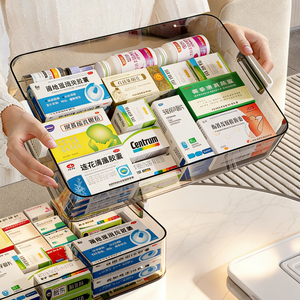 Caja de Almacenamiento de Medicamentos Multicapa, Botiquín de Primeros Auxilios Vacío, Organizador de Suministros Médicos Portátil con Asa para el Hogar - Product Image 5