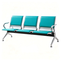 Banc d'attente en acier inoxydable à maillons, vente en gros d'usine, sièges publics commerciaux modernes pour aéroport, hôpital, espace extérieur