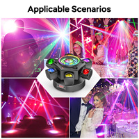 Projecteur LED mobile 100W à six bras, lumière de scène RGBW, lumière disco, DJ Party, DMX512, télécommande pour DJ, bar, fête, mariage