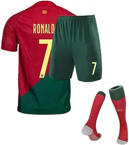 Dropshipping Camiseta de fútbol No.7, Jersey 2023 Camiseta de fútbol, Camiseta Niños Jóvenes Jersey Calcetines Conjunto de camiseta de fútbol