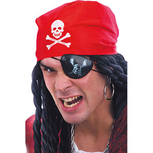 Conjunto de pirata: pañuelo para la cabeza, antifaz y pendientes - Product Image 1