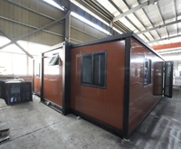 Maison conteneur préfabriquée extensible OEM ODM, maison modulaire à panneaux sandwich, hôtel, entrepôt, design moderne, garantie 1 an