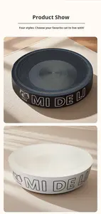 Tempat Tidur Kucing Putih Kuning, Papan Garukan Kucing Diameter Besar, Kertas Bergelombang Tahan Aus, Anti Gores, Tidak Merusak Cakar - Product Image 2