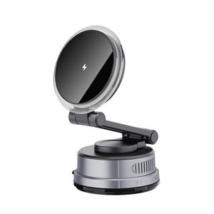 Cargador Inalámbrico Ajustable de 15W con Carga Rápida, Puerto Tipo-C, Soporte Universal para Teléfono de Coche con Luz y Sujeción Automática - Product Image 6