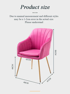 Sedie Imbottite Morbide ed Eleganti per Soggiorno, Camera da Letto, <span class=keywords><strong>Salotto</strong></span> e Decorazione d'Interni Moderna - Product Image 6