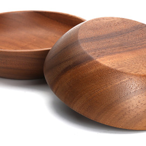 Ensemble de saladiers en bois d'acacia avec cuillère et fourchette, vaisselle écologique pour hôtel, café et thé - Product Image 2